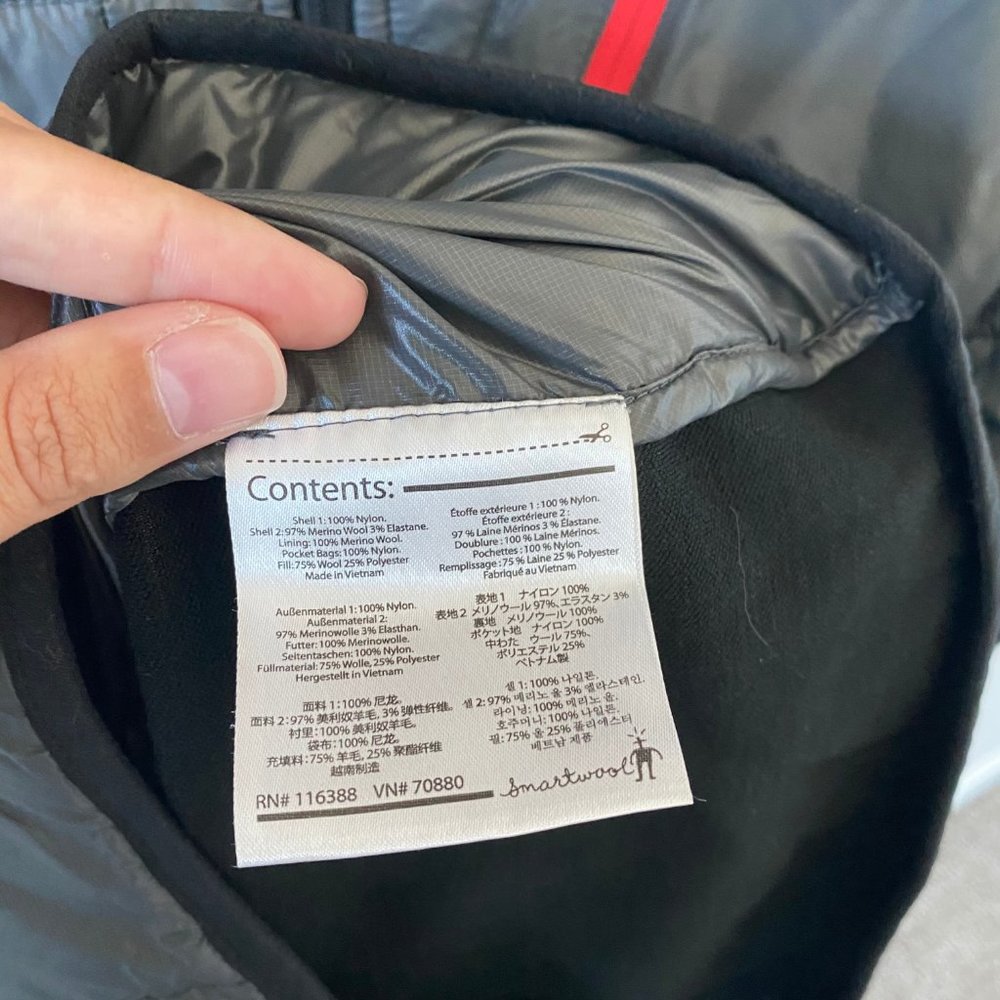 Smartwool Men's PhD SmartLoft Divide Full-Zip Top Gray and Black - Picture 8 of 9